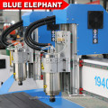 Jinan Blue Elephant 2 Heads CNC Router Woodworking Machine for Wood Furniture